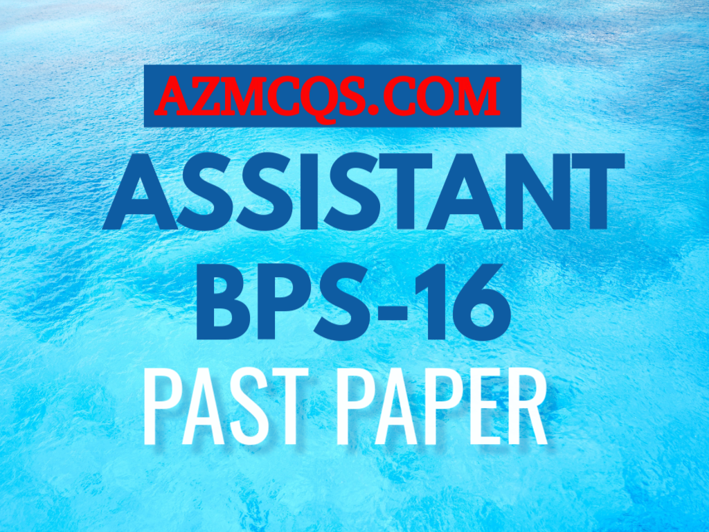 Assistant BPS-16 Past Paper SPSC